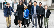 Brad Pitt e Angelina Jolie e a família