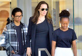 Brad Pitt e Angelina Jolie e a família