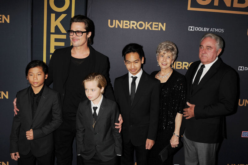 Brad Pitt e Angelina Jolie e a família