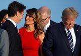 G7, Melania, Donald Trump, Justin Trudeau, 