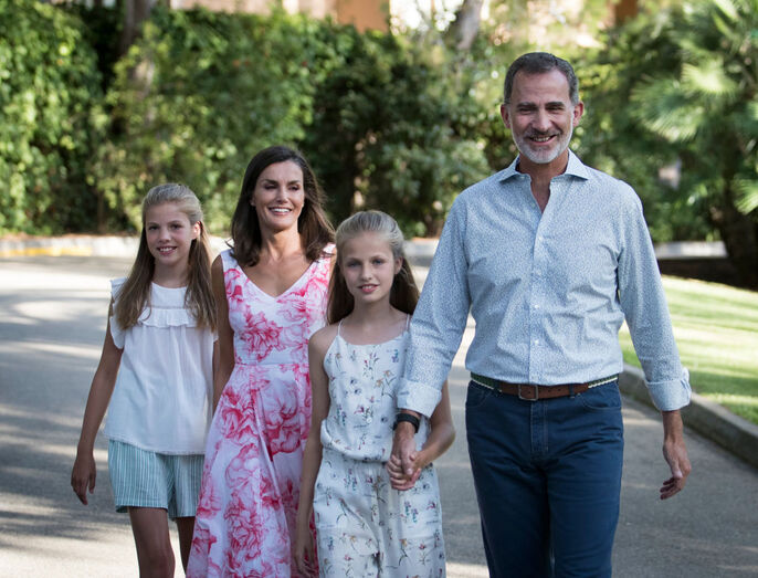 rei de espanha, felipe VI, Letizia, rainha, leonor, sofia, infanta, princesa, palácio de marivent, palma de maiorca