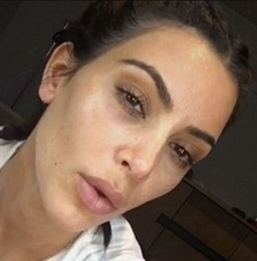 Kim Kardashian, sem maquilhagem