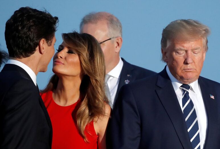G7, Melania, Donald Trump, Justin Trudeau, 