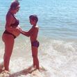 Katia Aveiro e o filho