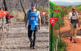 Tal mãe, tal filho! Harry visita o campo de minas em Angola onde Diana foi fotografada