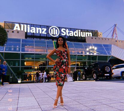 Georgina Rodríguez é destaque na bancada da Juventus