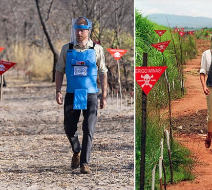 Tal mãe, tal filho! Harry visita o campo de minas em Angola onde Diana foi fotografada