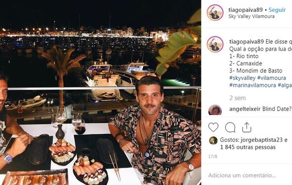 Ângelo Rodrigues  com amigo no Algarve, antes de ser internado