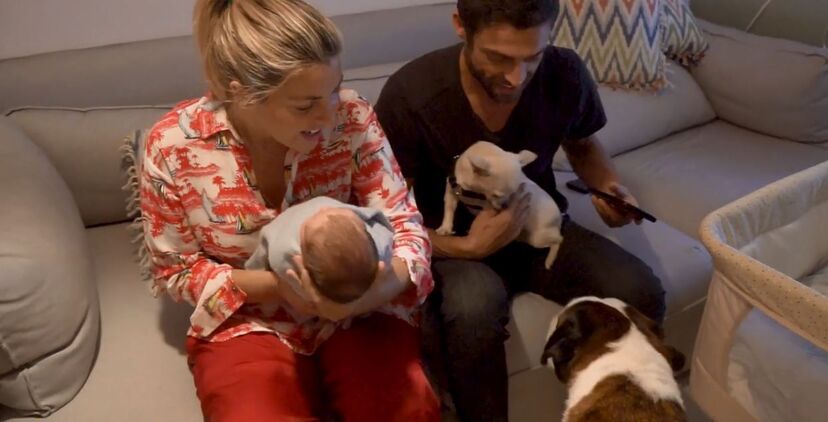 Jessica Athayde e Diogo Amaral com Oliver
