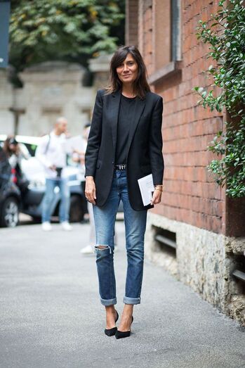 Blazer e jeans