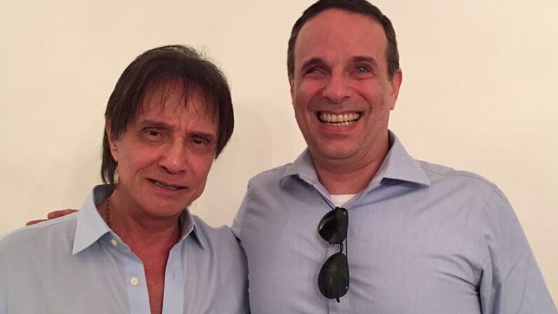 Roberto Carlos e o filho Dudu Braga