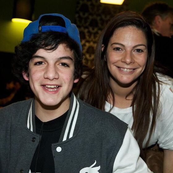 Diogo Carmona com a mãe, Patrícia