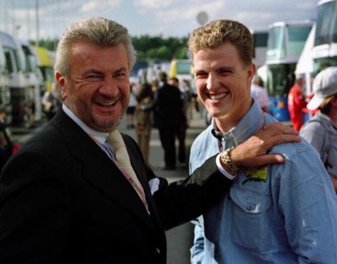 Michael Schumacher e o agente, Willi Weber
