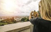 mulher, montmatre, paris, viagem