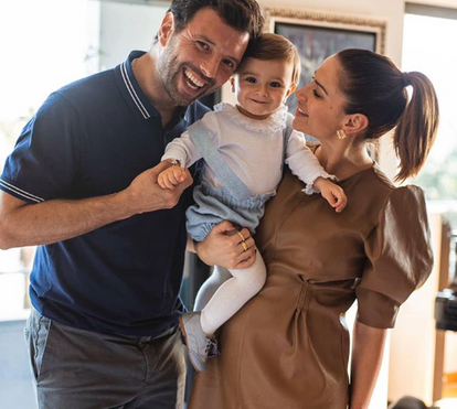 Dânia Neto e Luís Matos batizam o pequeno Salvador