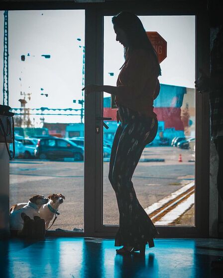 Rita Pereira com a cadela Hyndia