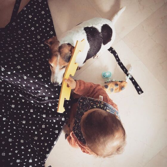 Rita Pereira com a cadela Hyndia