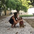 Fátima Lopes com o cão Brownie