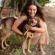 Fátima Lopes com o cão Brownie