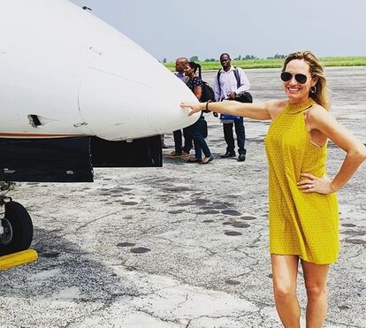 Fernanda Serrano supera medo de andar de avião