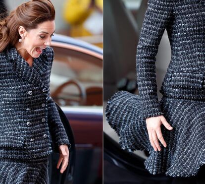 Momento embaraçoso! Vento levanta saia e Kate Middleton passa por apuros