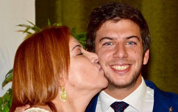 Francisco Rodrigues dos Santos com a mãe