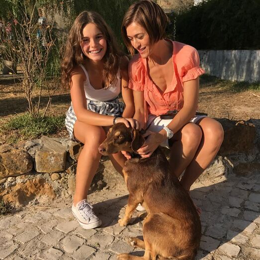 Fátima Lopes com o cão Brownie