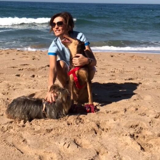 Fátima Lopes com o cão Brownie