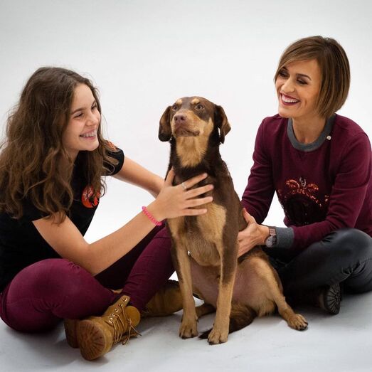 Fátima Lopes com o cão Brownie