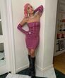 Lady Gaga de cabelo cor-de-rosa