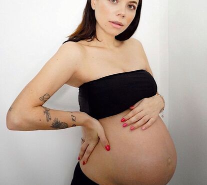 Prestes a nascer! Mel Jordão, namorada de Diogo Piçarra, mostra barrigão de 8 meses