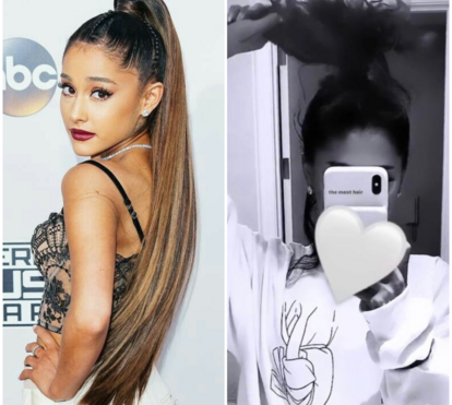 O penteado icónico e o cabelo verdadeiro de Ariana Grande!