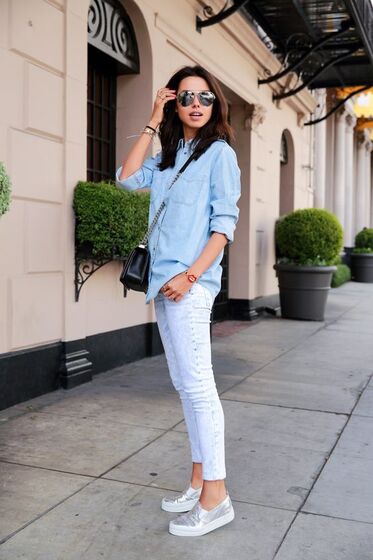 Camisa azul - Street Style