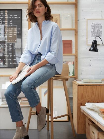 Camisa azul - Street Style