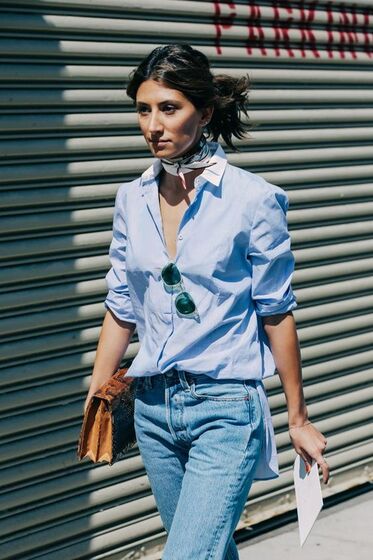 Camisa azul - Street Style