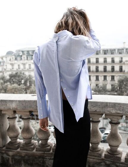 Camisa azul - Street Style