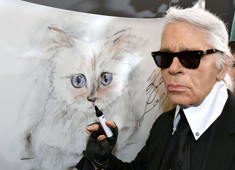 karl lagerfeld e choupette ( a gata)