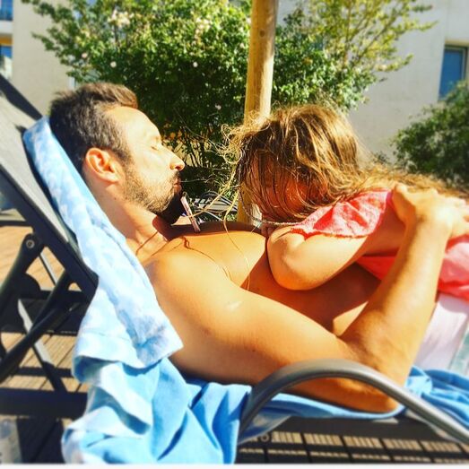 Diana Chaves e César Peixoto com a filha