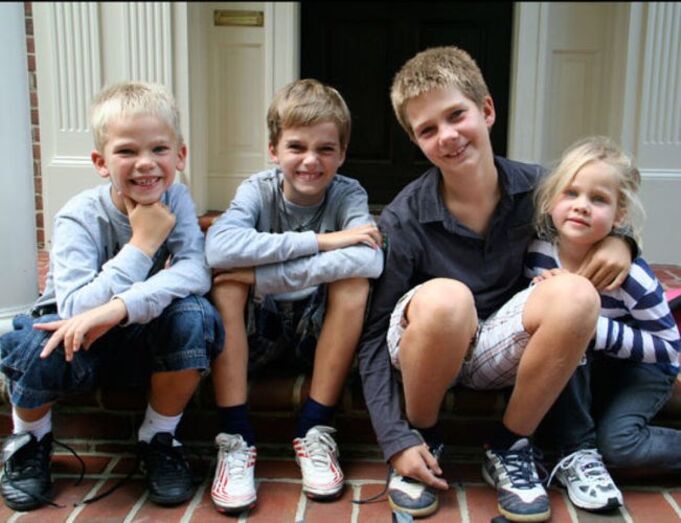 Infanta Cristina e os filhos