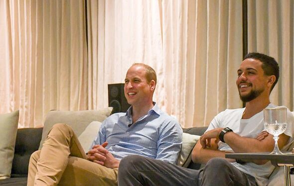 Hussein, Príncipe Herdeiro da Jordânia, filho da rainha Rânia, com William