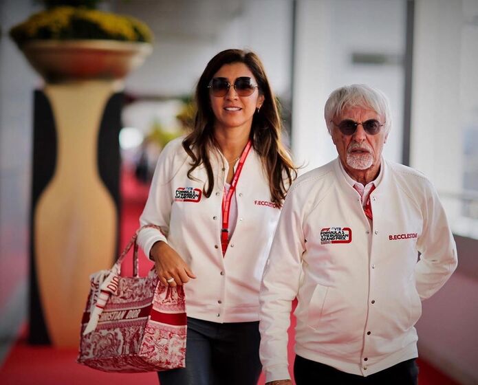 Fabiana Flose e  Bernie Ecclestone