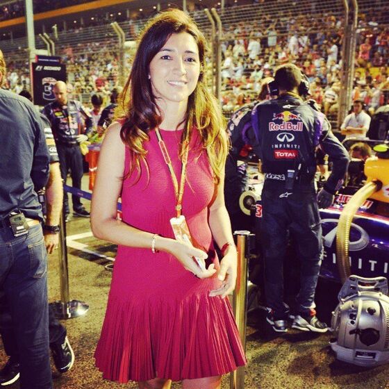 Fabiana Flose e  Bernie Ecclestone