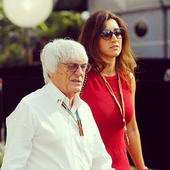 Fabiana Flose e  Bernie Ecclestone