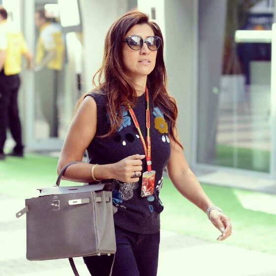 Fabiana Flose e  Bernie Ecclestone