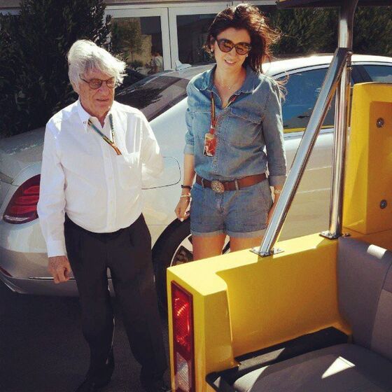 Fabiana Flose e  Bernie Ecclestone