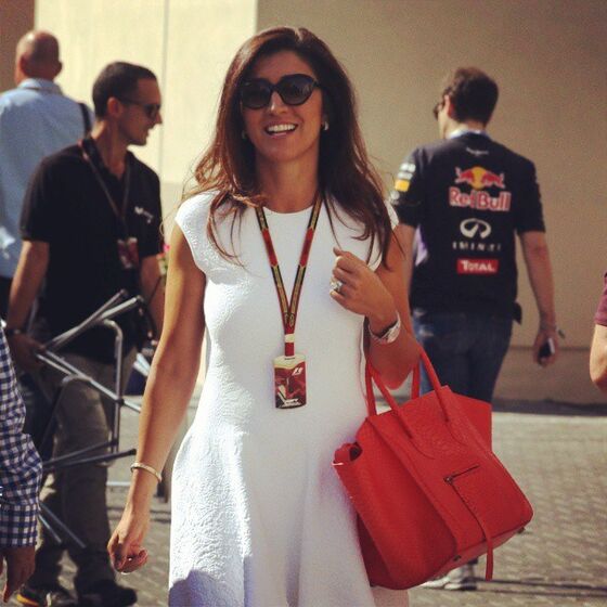Fabiana Flose e  Bernie Ecclestone