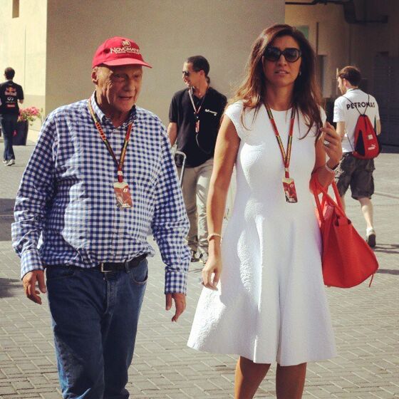 Fabiana Flose e  Bernie Ecclestone