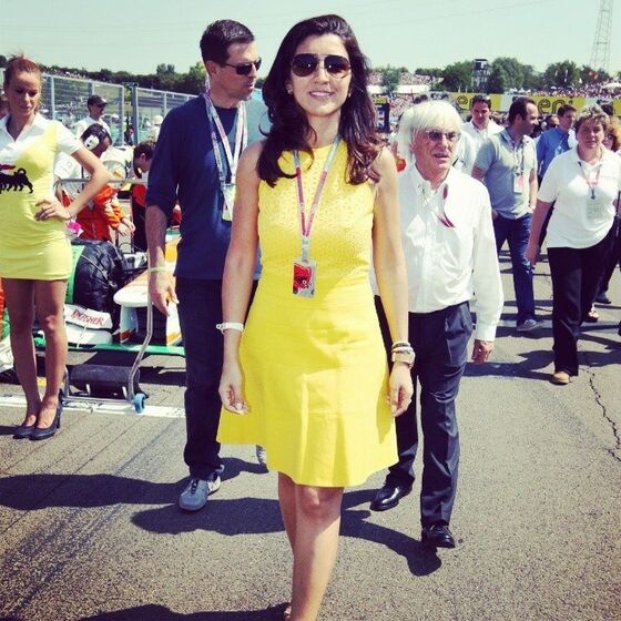 Fabiana Flose e  Bernie Ecclestone