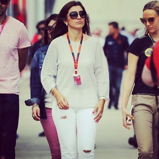 Fabiana Flose e  Bernie Ecclestone