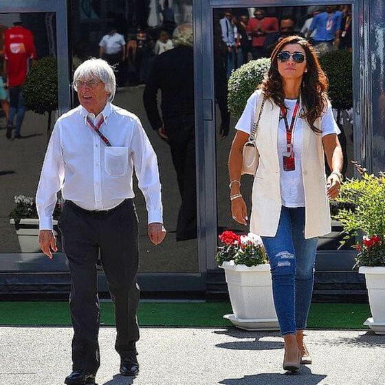 Fabiana Flose e  Bernie Ecclestone
